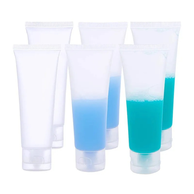Transparent Soft Squeeze Plastic Tube Empty Plastic Pe Shampoo Body Lotion Cosmetics Plastic Tube With Flip Cover