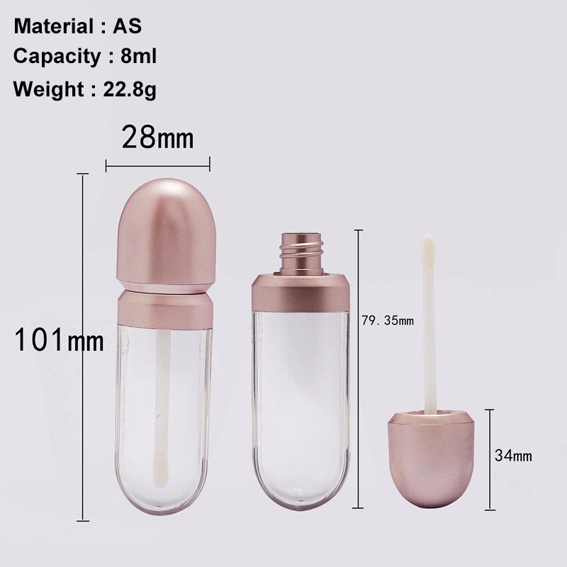 silver lip gloss tube