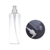 Transparent Flat Round Shoulder Shampoo and Conditioner Pump Bottle Cosmetic Plastic Pet Bottle With Pump