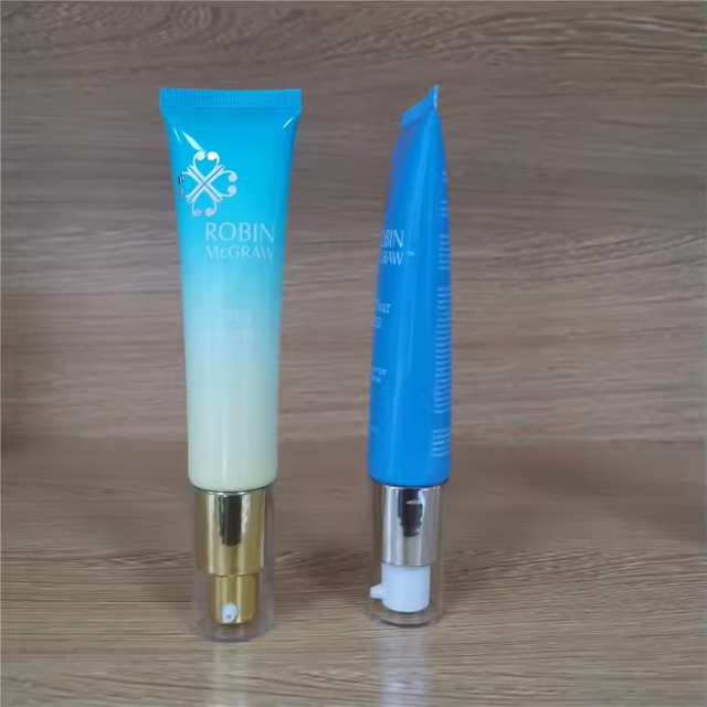 D25mm Cosmetic Cream Airless Pump Tube Eye Cream Squeeze Cosmetic Plastic Tube with Airless Pump