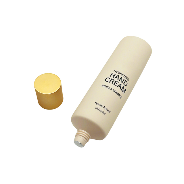 Customized Packaging Body Lotion Facial Cleanser Cosmetic Tube Luxury Hand Cream Tubes with Electroplated Screw Cap