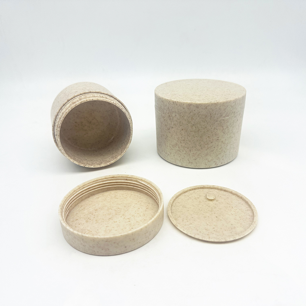 wheat straw cosmetic jar