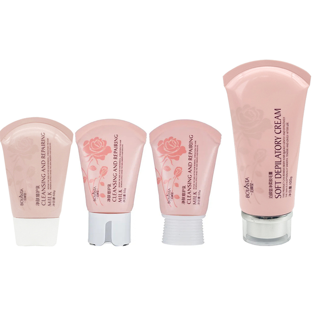 Pink 50ml 100ml Acrylic Cap Screw Cap Skincare Cosmetic Packaging Squeeze Tube Body Cream Lotion Tube 