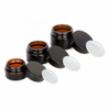 5g 10g Mini Small Amber Cosmetic Cream Jar 20g 30g 50g Empty Brown Glass Jars Glass Jar with Black Lid