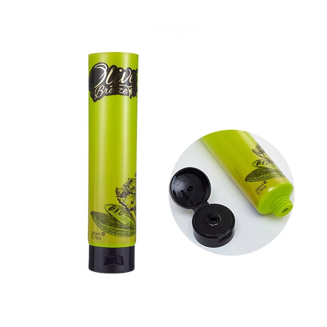 Hand Care Body Wash Shampoo Green Squeeze Cosmetic Tube Packaging Soft Plastic Tubes for Body Care Cream