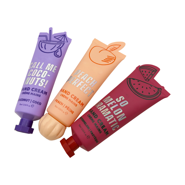 75ml Tube Custom Hand Cream Lotion Skincare Packaging Squeeze Soft Plastic Octagonal Cap Cosmetic Hand Cream Packaging Tube