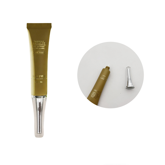 Custom Skincare Cosmetic Packaging Empty Squeeze Serum Eye Cream Tube with Acrylic Trumpet Screw on Cap