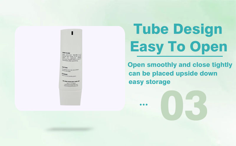 Sunscreen packaging cosmetic tube