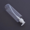 Transparent Flat Round Shoulder Shampoo and Conditioner Pump Bottle Cosmetic Plastic Pet Bottle With Pump
