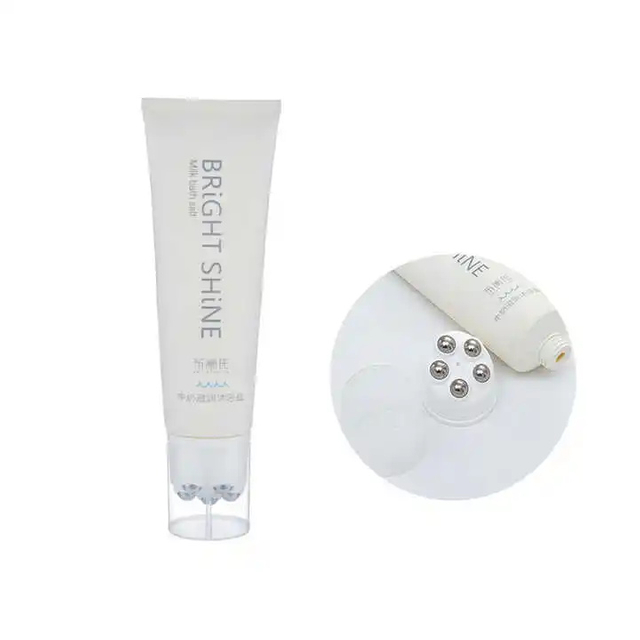 Various Soft Squeeze PE Massage Cosmetic Packaging Tube with 5 Stainless Steel Metal Roller Ball Applicator