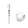 White PE Soft Plastic Cosmetic Packaging Tube Lip Gloss Tubes with Massage Silicone Brush Applicator