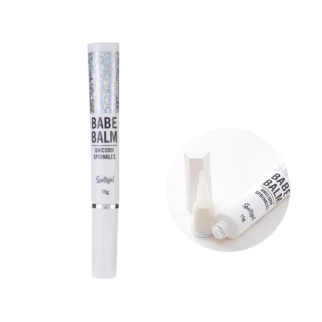 White PE Soft Plastic Cosmetic Packaging Tube Lip Gloss Tubes with Massage Silicone Brush Applicator