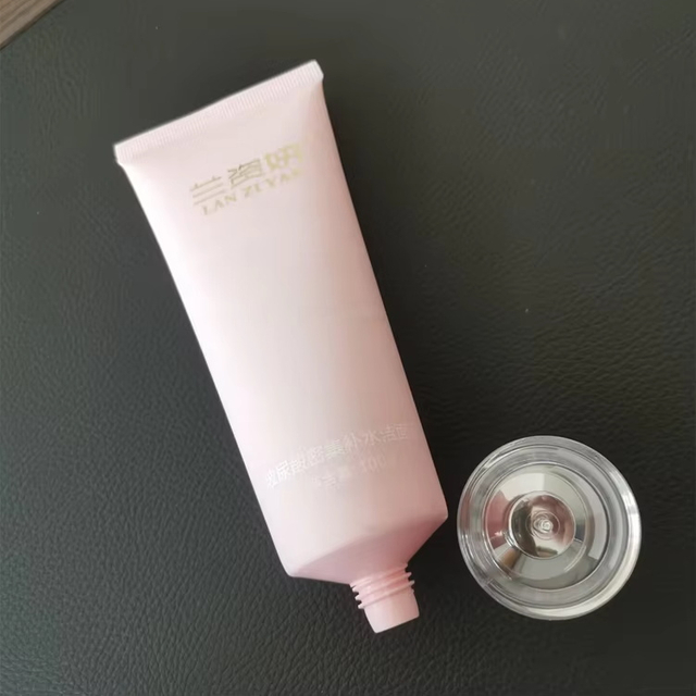 Skin Care Cosmetic Squeeze Tube with Acrylic Cover Packaging Tube for Face Wash and Hand Cream