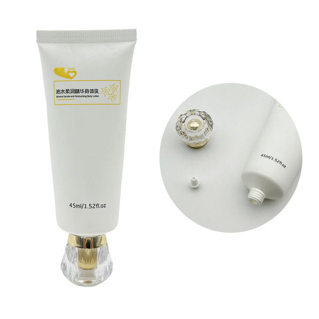 Body Cream Soft Tube Nozzle Plastic Squeeze Body Lotion Tube with Acrylic Cap