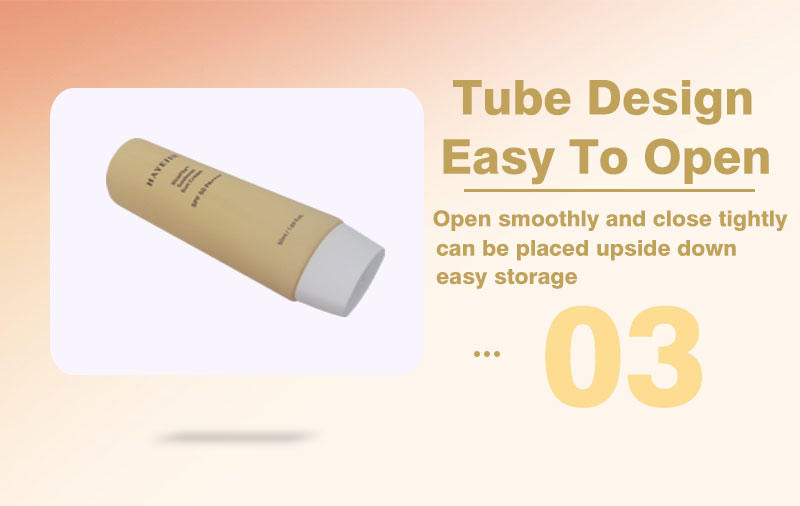 Sunscreen packaging cosmetic tube