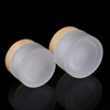 Wholesale High Quality Empty 10ml 30ml 50ml 100ml Frosted Glass Cream Jar Cosmetic Skincare with Bamboo Lid