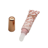 Custom Printed Hot Stamping Squeeze Lipgloss Tubes pink Electroplated Screw Cap Lip Balm Squeeze Tubes