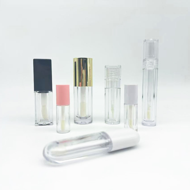 Wholesale 1.2ml 3ml 4ml 5ml 6ml Pink White Black Empty Transparent Lip Gloss Tubes Lip Care Containers With Wand