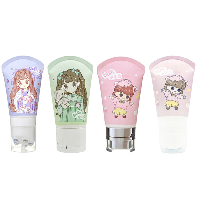50ml Pink Green Purple Cosmetic Tube Electroplate Cap Flip Top Cap Silicone Function Head Tubepe Hand Cream Tubes Wholesale