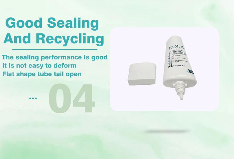 Sunscreen packaging cosmetic tube