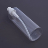 Transparent Flat Round Shoulder Shampoo and Conditioner Pump Bottle Cosmetic Plastic Pet Bottle With Pump
