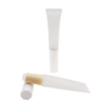 Empty Cosmetic Soft Squeeze Tube Twist Lock Silicone Tip Applicator Frosted Eye Lipgloss Cream Tube Octagonal Cap 