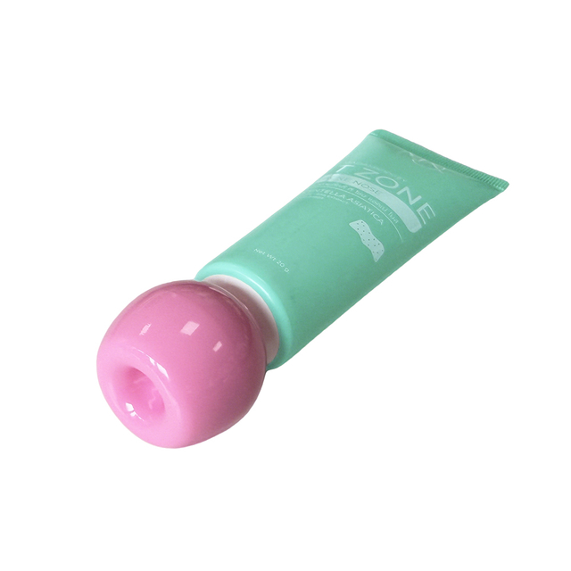 Creative Star-Shaped Orifice Cosmetic Squeeze Tube with Unique Apple Shaped Cap Color Packaging for Cream