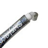 Custom Holographic Glitter Lip Balm Tube 15ml Cosmetic Squeeze Tube Empty Lip Gloss Tube Slanted Tip Applicator Silver Cap
