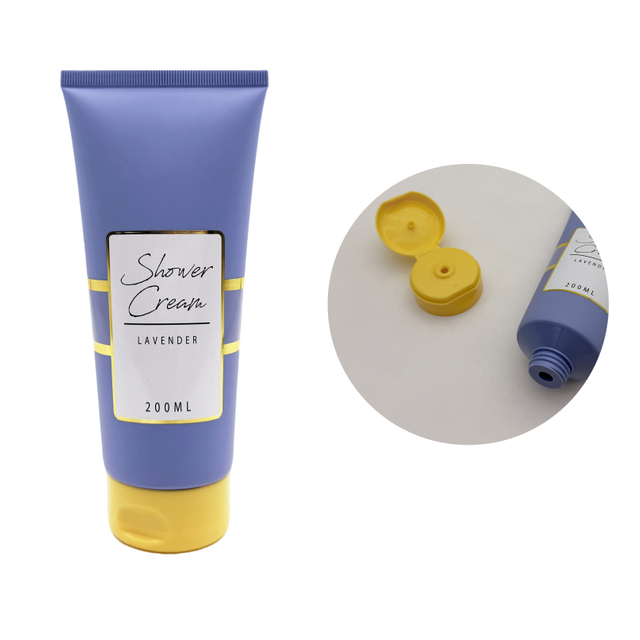 Shower Cream 200ml Flip Top Cap Tube Body Wash Cleansing Bath Gel 200ml Squeeze Tube