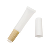 Empty Cosmetic Soft Squeeze Tube Twist Lock Silicone Tip Applicator Frosted Eye Lipgloss Cream Tube Octagonal Cap 