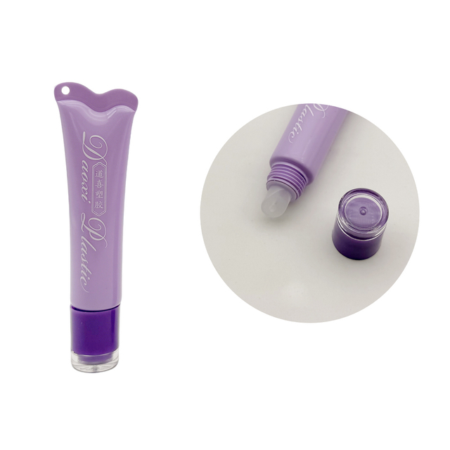 Wholesale Price OEM Skincare Tube Soft Wave Squeeze Cosmetic Tube Lipstick Lipgloss Lip Balm with Plastic PP Applicator