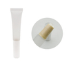 Empty Cosmetic Soft Squeeze Tube Twist Lock Silicone Tip Applicator Frosted Eye Lipgloss Cream Tube Octagonal Cap 