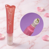15ml Pink Cosmetic Squeeze Portable Squeeze Makeup Tube with Hanging Hole Gold Zinc Alloy Massage Head for Eye Cream & Lip Gloss