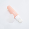 Custom Empty Cosmetic Squeeze Tube with Soft Brush Applicator Pink Plastic Laminated Soft Tube for Liquid Foundation Concealer