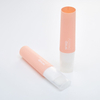 Custom Empty Cosmetic Squeeze Tube with Soft Brush Applicator Pink Plastic Laminated Soft Tube for Liquid Foundation Concealer