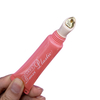 15ml Pink Cosmetic Squeeze Portable Squeeze Makeup Tube with Hanging Hole Gold Zinc Alloy Massage Head for Eye Cream & Lip Gloss