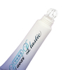 Custom Gradient Plastic Packaging Soft Squeeze Cosmetic Tube With Translucent Pink Bulbous Screw Cap clear Applicator