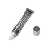 Custom Holographic Glitter Lip Balm Tube 15ml Cosmetic Squeeze Tube Empty Lip Gloss Tube Slanted Tip Applicator Silver Cap