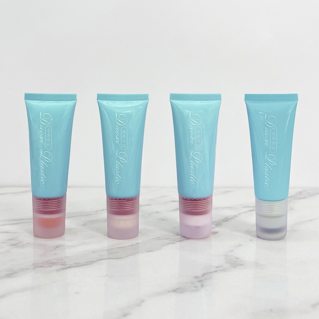 Wholesale Multi-functional Cosmetic Squeeze Makeup Tube with 5-Ball Roller Sponge Tip & Silicone Applicator for Eye Cream